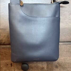 RADLEY LONDON Navy Leather Crossbody with Gold Hardware